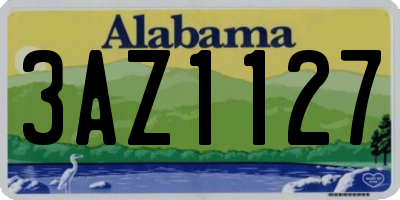 AL license plate 3AZ1127