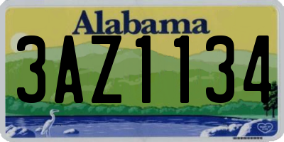 AL license plate 3AZ1134