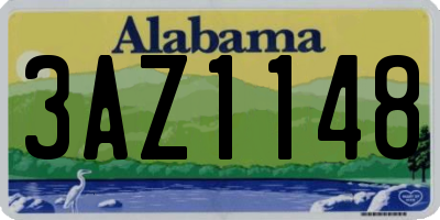 AL license plate 3AZ1148