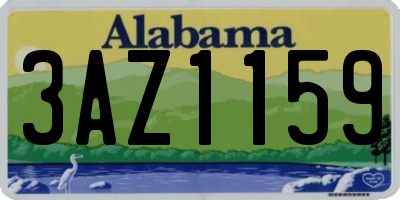 AL license plate 3AZ1159