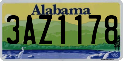 AL license plate 3AZ1178