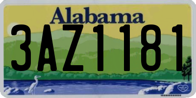 AL license plate 3AZ1181