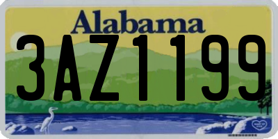 AL license plate 3AZ1199
