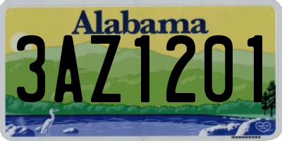 AL license plate 3AZ1201