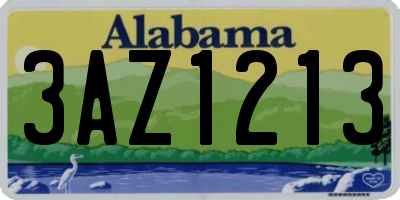 AL license plate 3AZ1213