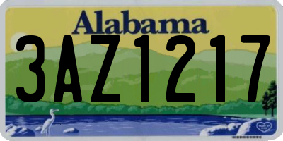AL license plate 3AZ1217