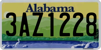 AL license plate 3AZ1228