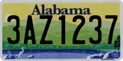 AL license plate 3AZ1237