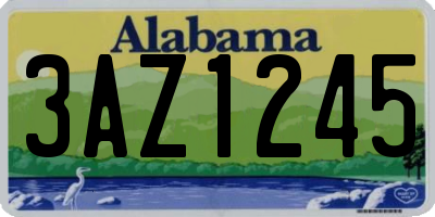 AL license plate 3AZ1245