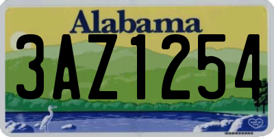 AL license plate 3AZ1254