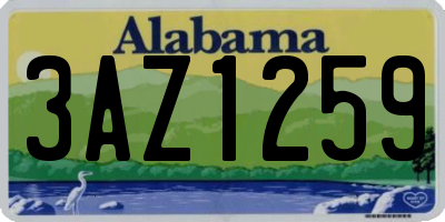AL license plate 3AZ1259