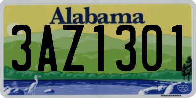AL license plate 3AZ1301
