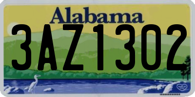 AL license plate 3AZ1302
