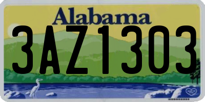 AL license plate 3AZ1303