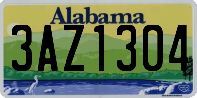 AL license plate 3AZ1304
