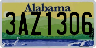 AL license plate 3AZ1306