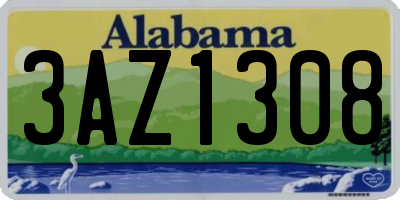 AL license plate 3AZ1308