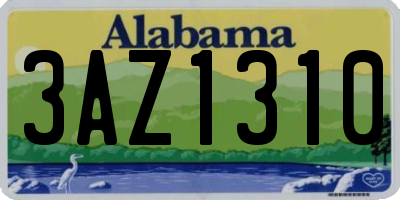 AL license plate 3AZ1310