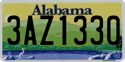 AL license plate 3AZ1330