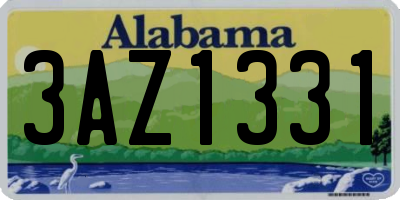 AL license plate 3AZ1331