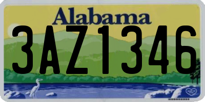 AL license plate 3AZ1346