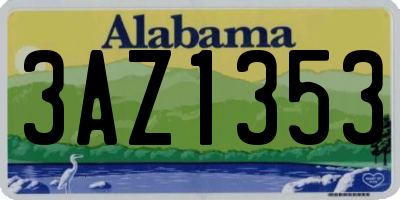 AL license plate 3AZ1353