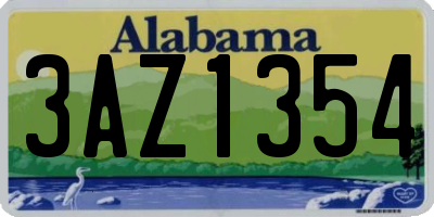 AL license plate 3AZ1354