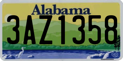AL license plate 3AZ1358