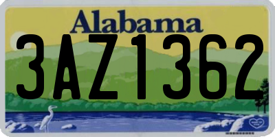 AL license plate 3AZ1362