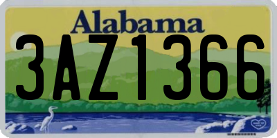 AL license plate 3AZ1366