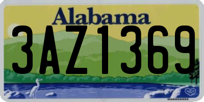 AL license plate 3AZ1369