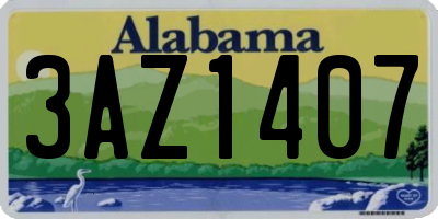 AL license plate 3AZ1407