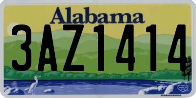 AL license plate 3AZ1414
