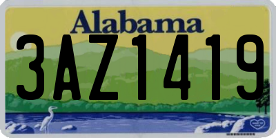 AL license plate 3AZ1419