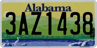 AL license plate 3AZ1438