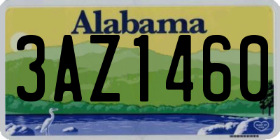 AL license plate 3AZ1460