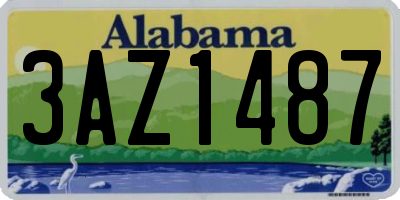 AL license plate 3AZ1487
