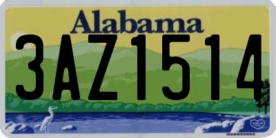 AL license plate 3AZ1514