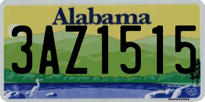 AL license plate 3AZ1515