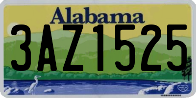 AL license plate 3AZ1525
