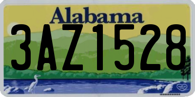 AL license plate 3AZ1528