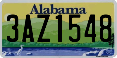 AL license plate 3AZ1548