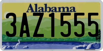AL license plate 3AZ1555