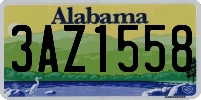 AL license plate 3AZ1558