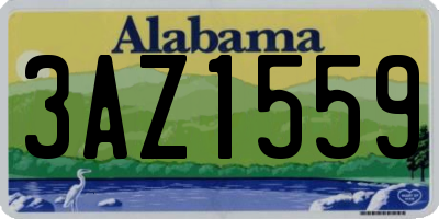 AL license plate 3AZ1559