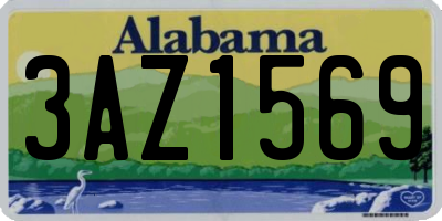AL license plate 3AZ1569