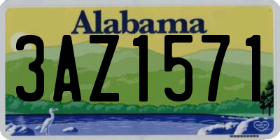 AL license plate 3AZ1571