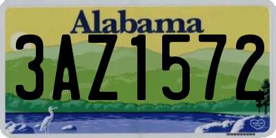 AL license plate 3AZ1572