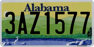 AL license plate 3AZ1577
