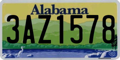 AL license plate 3AZ1578